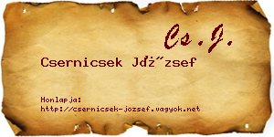 Csernicsek József névjegykártya