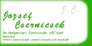 jozsef csernicsek business card